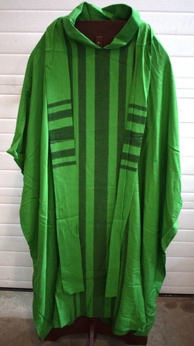 Older green vestment stole - green,