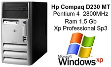 Pc Hp Compaq D230 MT Intel Pentium 4  2800MHz 0884H Com Parallela Windows Xp Pro