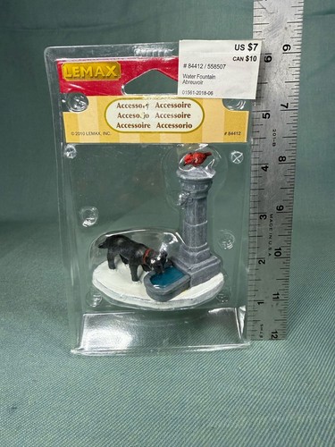 Lemax fontana cane uccellino - lemax,