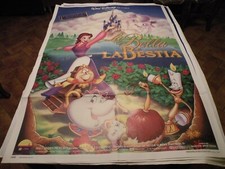 manifesto LA BELLA E LA BESTIA (1991) ANIMAZIONE  tipo LOCANDINA