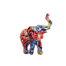 Elefante colorato in resina