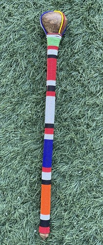 African beaded masai rungu - beaded,