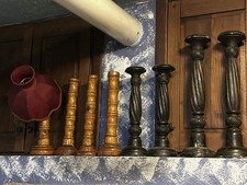 8 candelabri In legno  1