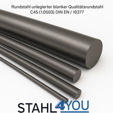 Acciaio tondo C45 lunghezza 500mm acciaio grezzo Ø5mm-Ø110mm acciaio di qualità materiale 1.0503