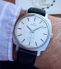 Zenith Stellina Oversize Steel Case 36 Mm Zenith 2541 Manual Winding Vintage 