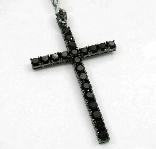 Ciondolo croce diamante - , nero