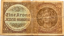 Bohemia & Moravia  1 Koruna  1940 Pick 3 German Occ WWII STATO GUARDARE FOTO