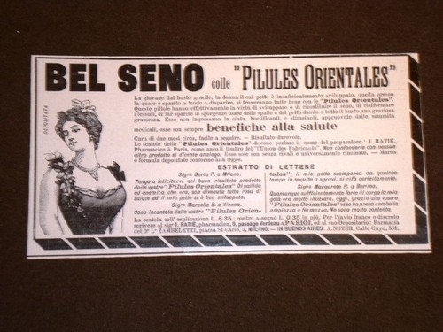 Pubblicità epoca del 1903 - del,