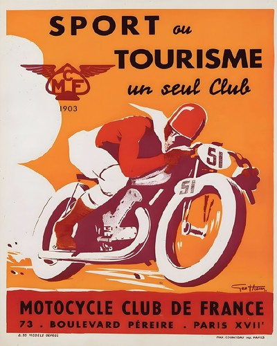 Poster moto club francia - moto,