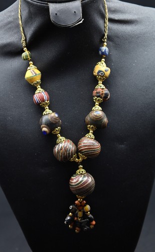 Collana perle vetro - collana, di