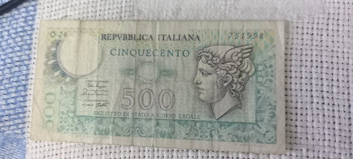 Banconota 500 lire carta - banconota, di