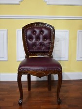 Sedia poltrona ufficio Susan Ministeriale Presidenziale noce ecopelle bordeaux N