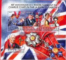 A0210 - AFRICA CENTRALE - ERRORE 2013 FOGLIO ERRATO: CHARLIE CHAPLIN Queen EII