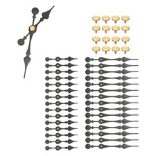 Kit Lancette Orologio, 16 Set Lancette Orologio Alluminio Ricambi, Stile Nero 18