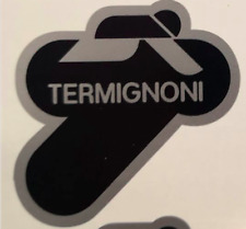 Adesivo Stickers TERMIGNONI resistente al calore 9 cm SX NERO SILVER