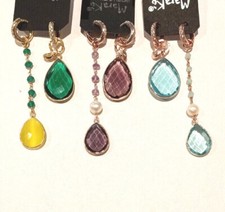 ORECCHINI IN ARGENTO 925 CON PIETRE DI VARI COLORI