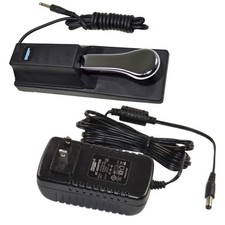 AC Adapter + Sustain Pedal for