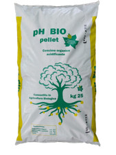 pH BIO CONCIME ORGANICO PELLETTATO ACIDIFICANTE SACCO 25KG CONSENTITO BIOLOGICO