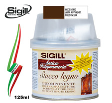 STUCCO PER LEGNO BICOMPONENTE RIPARA E RICOSTR. NOCE SCURO 125ml "SIGILL" ITALY