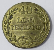 40 LIRE ITALIANE ORO PESO MONETARIO MONETALE CATLINETTI CON CONTROMARCHE PUNZONI