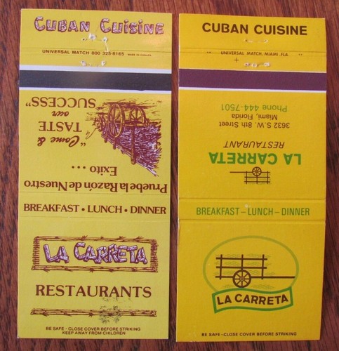 Cuban restaurant matchbook - restaurant,