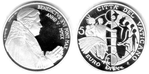 Vaticano euro plata - 5, 2009