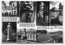SANREMO Lotto 4 cartoline b/n lucide fg anni '50 viaggiate (vedi didascalie)