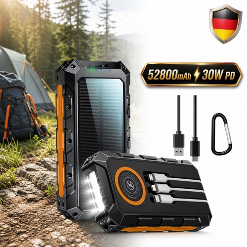 Solar power bank - solar, 52800mah