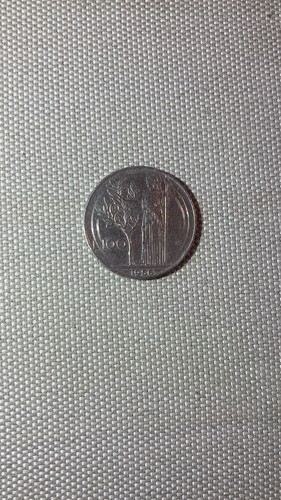 Moneta 100 lire - del, 1956
