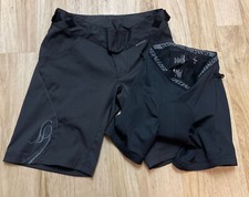 Pantaloncini Specializzati Donna 2 in 1 Imbottiti Staccabili Ciclismo Mountain Bike Tg S