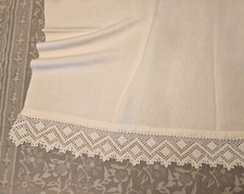 Lenzuolo Matrimoniale misto lino con pizzo fatto a mano 