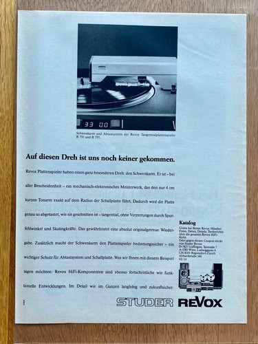 Revox giradischi tangenziale - tangenziale, b
