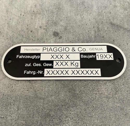 Targa adatta per - , piaggio