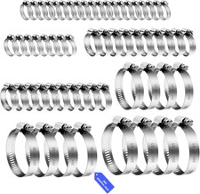 Fascette Stringitubo in Acciaio Inox Set Kit Regolabile 6-51Mm a Vite 60 Pz