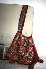 Borsa etnica in stoffa fatta a