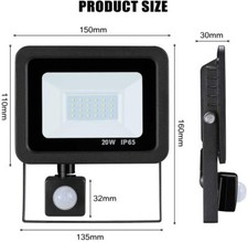 Faretto con Sensore di Movimento 20W Faro LED Esterno IP65 Impermeabile led led