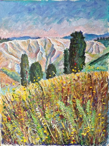 Paesaggio toscano olio - “paesaggio,