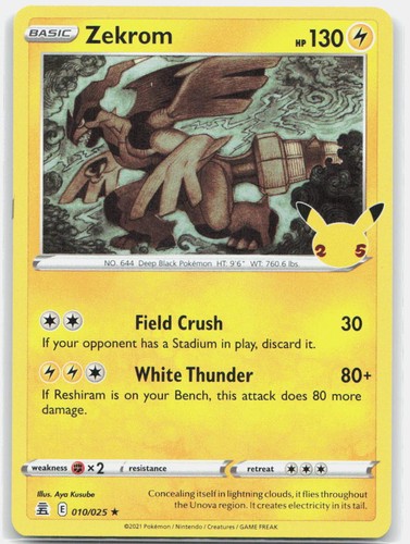 Zekrom 010 025 - raro, pokemon