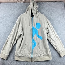 Felpa con cappuccio vintage Think Geek Portal Test Candidate taglia 3XL full zip videogioco