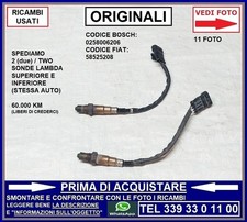 SONDA LAMBDA CATALIZZATORE ORIGINALI FIAT PUNTO 2 3 + LANCIA Y YPSILON 1.2 8V