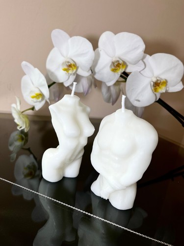 Candele bianche decor home - bianche,,