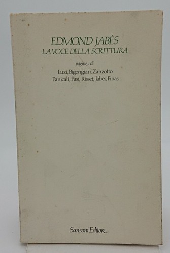Jabes voce della scrittura - la,