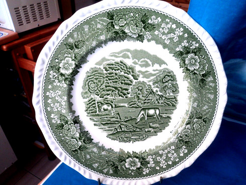 Raro piatto arte porcellana - piatto,