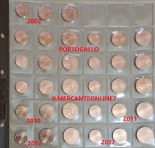 EURO PORTOGALLO  GIRO MONETE DA   1 - 2 - 5 CENTESIMI  DAL 2002 AL 2017 FDC