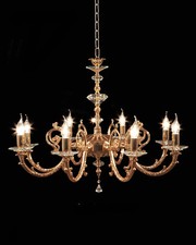 Lampadario classico in ottone