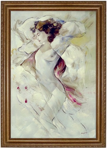 Quadro olio donna - , erotica