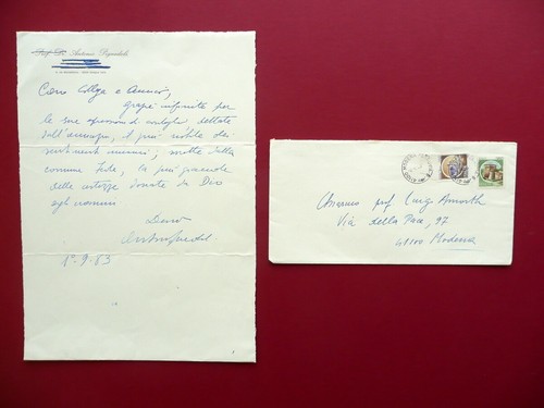 Autografo antonio pignedoli - antonio,