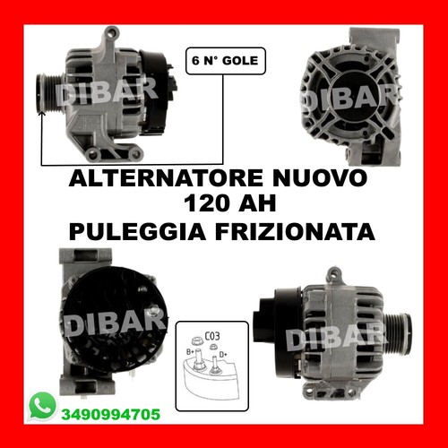 Alternatore nuovo 120ah fiat - nuovo,