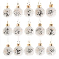 Set Di 15 Mini Palline Di Natale Disney Decorazioni Da Appendere Per Albero 40mm