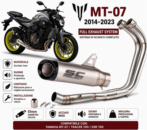 Scarico completo yamaha 07 - completo, mt-07